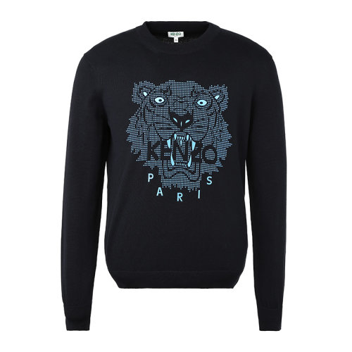 KENZO/高田賢三男裝虎頭提花男士套頭針織衫男士針織衫/毛衣FA55PU500