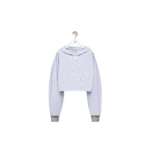  LOEWE羅意威 22年秋冬 女士 衛(wèi)衣 Striped hooded top in cotton S359Y05X42-2105