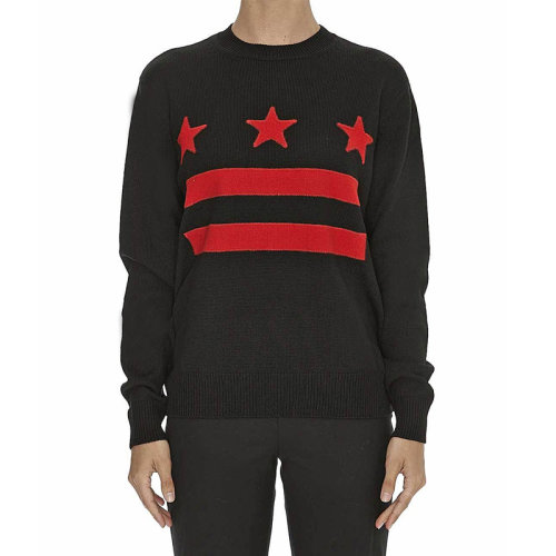 Givenchy 紀(jì)梵希 女裝 服飾 黑色羊毛星星圖案長(zhǎng)袖T恤 女衛(wèi)衣