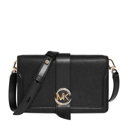 Michael Kors/邁克·科爾斯 MK 棕色牛皮徽標(biāo)女士單肩包斜挎包