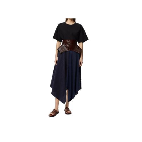  LOEWE羅意威 22年秋冬 女士 腰帶 Croc embossed obi belt in calfskin S359Y21L02-3110 預(yù)定商品1-3周發(fā)貨