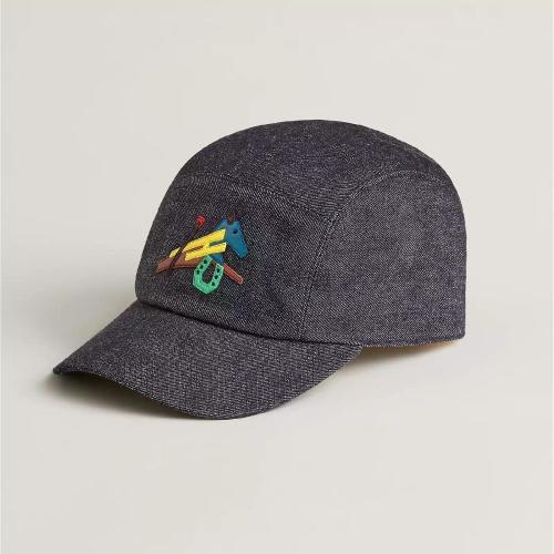  HERMES愛馬仕 22年秋冬 男士 帽子 Casquette Nevada Puzzle Equestre H221053N 6058