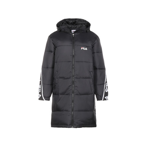 FILA/斐樂 女士聚酰胺纖維中長款連帽棉服外套 687888