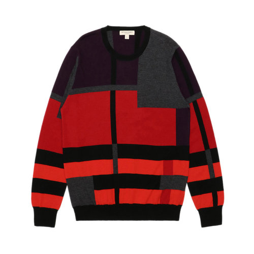 BURBERRY/博柏利 女士格紋棉質(zhì)圓領(lǐng)毛衣 3955635