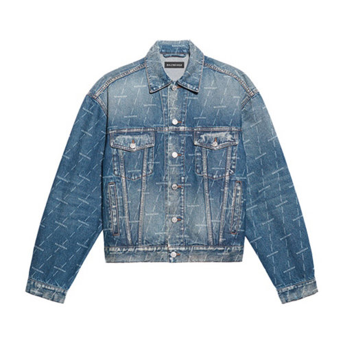 純棉藍色男士牛仔夾克 Balenciaga/巴黎世家 男士夾克 男士外套 男上衣