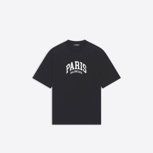  BALENCIAGA巴黎世家 22年春夏 男士 短袖T恤 Mens Cities Paris T-shirt Medium Fit in Black
