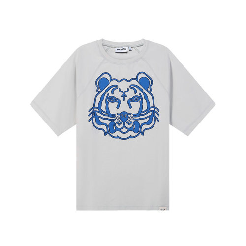 KENZO/高田賢三【22春夏新款】男士棉質(zhì)寬松版圓領(lǐng)短袖T恤K-Tiger圖案 5TS252 4SB