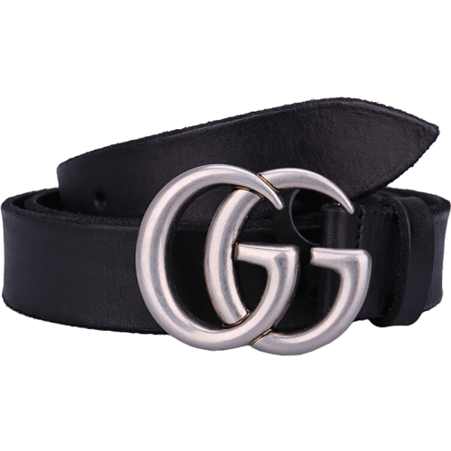 GUCCI/古馳 男士皮革雙G板扣式腰帶皮帶 414516 CVE0N