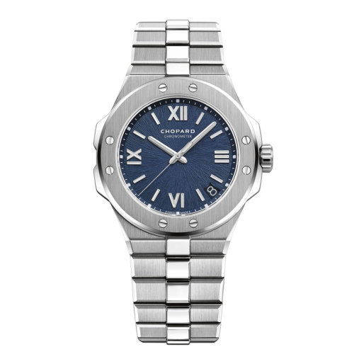  Chopard/蕭邦  蕭邦A(yù)LPINE EAGLE系列精鋼自動(dòng)機(jī)械藍(lán)色表盤男女同款腕表41毫米298600-3001