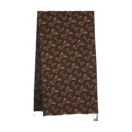  BURBERRY 22年秋冬 女士 專屬標(biāo)識圖案提花羊絨圍巾 80192301