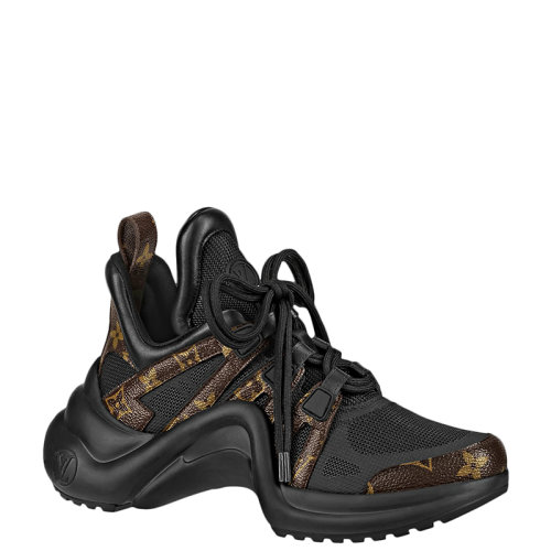 Louis Vuitton/路易威登 22年早春新款 LV ARCHLIGHT系列 女士黑色帆布拼技術(shù)材料運動鞋1A43LH