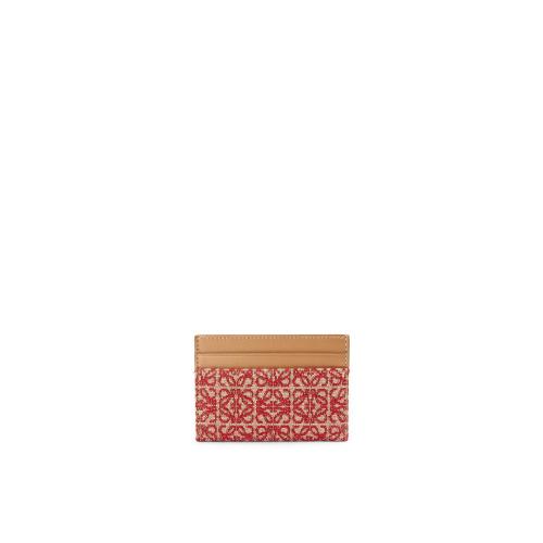  LOEWE羅意威 22年秋冬 女士 卡包 Plain cardholder in jacquard and calfskin C604322X02-765
