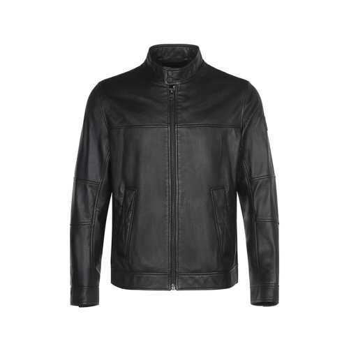 HUGO BOSS/雨果博斯 男士皮衣 男士羊皮修身版皮衣夾克外套 50452693