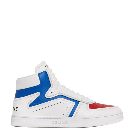 CELINE/賽琳 22年早春新款 CT-01系列 女士熒光白色做舊處理LOGO印花高幫運(yùn)動(dòng)鞋343183338C.01UR