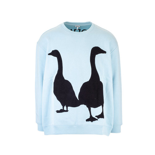 LOEWE/羅意威  男衛(wèi)衣 百搭 男性淺藍色天鵝圖案 羊毛圓領(lǐng)男衛(wèi)衣 H526341XB2 6410