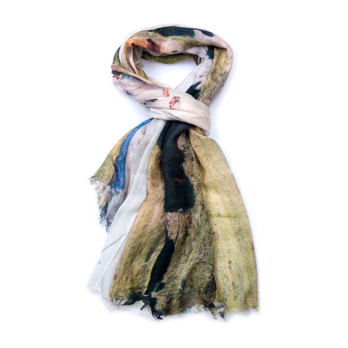 【DesignerAcc】SHOKAY/繡嘉限量款人物靜態(tài)藝術(shù)印染牦牛絨披肩長(zhǎng)款兩用輕薄披肩圍巾