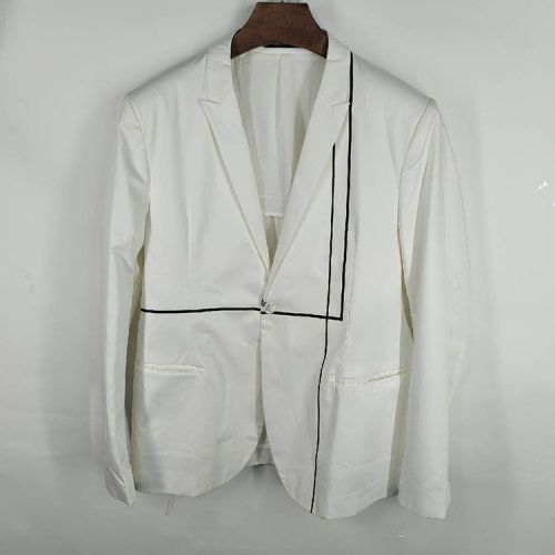 Emporio Armani/安普里奧阿瑪尼白色男士西服上衣  R1G640R1008 100 瑕疵折扣