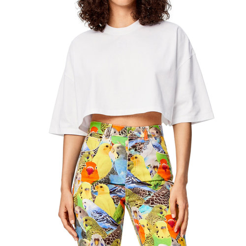 LOEWE/羅意威 22年秋冬新款 女士白色純棉短款短袖T恤S359Y22X20-2100