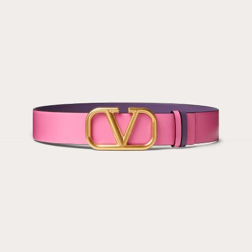  VALENTINO華倫天奴 22年秋冬 女士 腰帶 CEINTURE VLogo SIGNATURE RéVERSIBLE EN CUIR DE VE