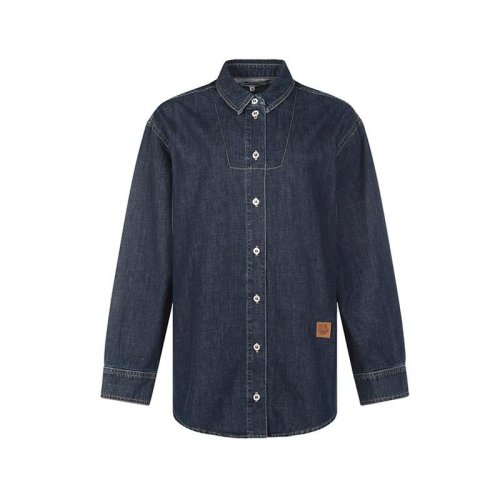  KENZO/高田賢三 女士藍色棉質(zhì)長袖襯衫 FC52DC2296EH77 PLFSX