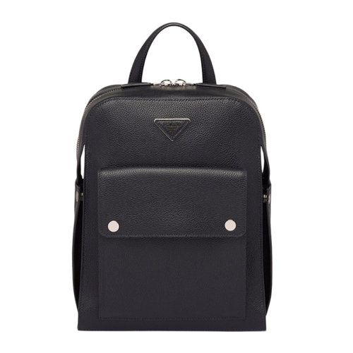 PRADA/普拉達 男士黑色皮革雙肩包  2VZ040-2EYT-OOO-F0002