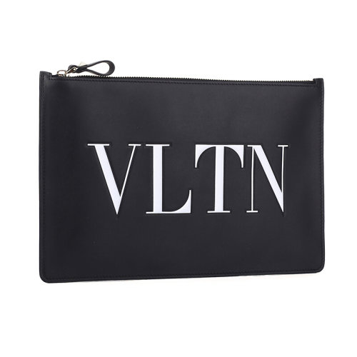 Valentino/華倫天奴 女士 黑色 牛皮字母LOGO手拿包 QW2P0269RCH 0NI HJH0015X