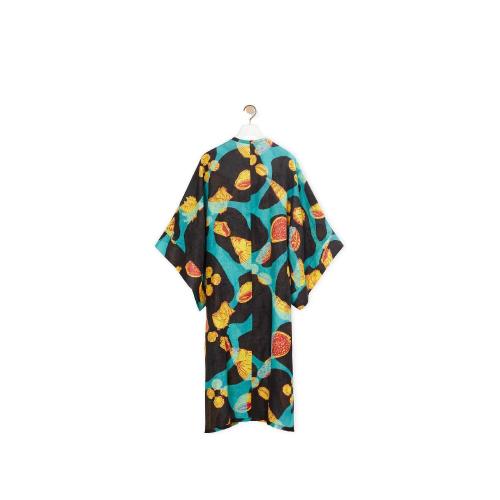  LOEWE羅意威 22年秋冬 女士 連衣裙 Shell print kaftan in linen S616Y02X11-1199