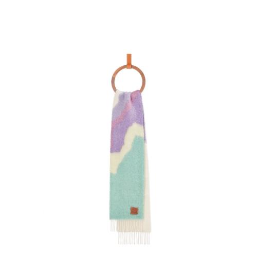  LOEWE羅意威 22年秋冬 女士 圍巾 Graphic scarf in wool mohair F655257X03-2016