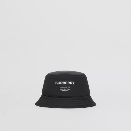  BURBERRY 22年秋冬 男士 Horseferry 印花尼龍漁夫帽 80440811 預(yù)定商品1-3周發(fā)貨