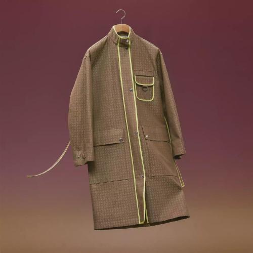  HERMES愛馬仕 22年秋冬 女士 風(fēng)衣 Trench-coat motif ??Mosaique?? H2H0119DPBK38