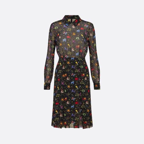  DIOR迪奧 22年秋冬 女士 連衣裙 中長款襯衫式連衣裙 241R42A6553_X9729