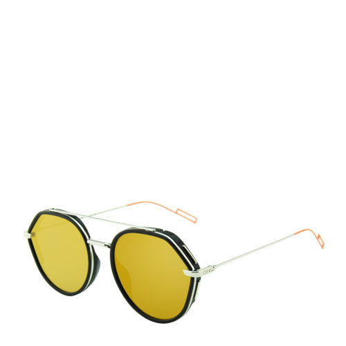 DIOR/迪奧 時尚 街拍 彩色鏡框 圓形 板材 全框 DIOR0219s 男女同款 太陽鏡 彩色鏡框 灰色鏡片 墨鏡 眼鏡 DIOR0219S 53mm DIOR 迪奧