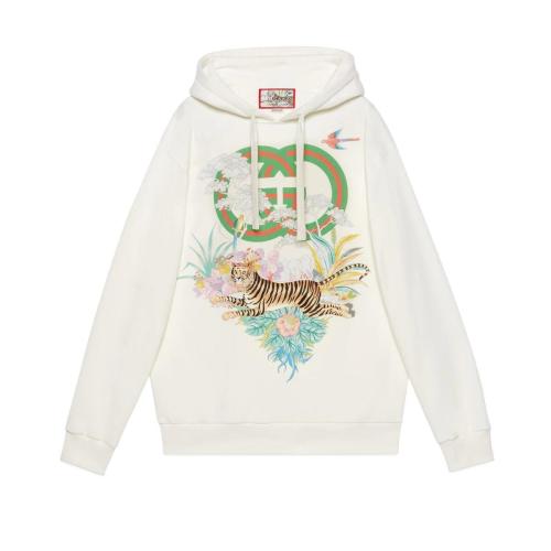  GUCCI古馳 22年秋冬 女士 中國新年系列互扣式雙G連帽衛(wèi)衣 615061 XJD4F 9095