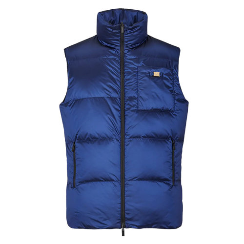 FENDI/芬迪  男士藍(lán)色尼龍無(wú)袖雙面羽絨服FT0043AGZJF0UV4