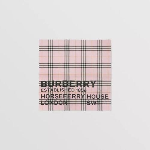  BURBERRY 22年秋冬 女士 Horseferry 印花格紋絲毛混紡大號方巾 80509101
