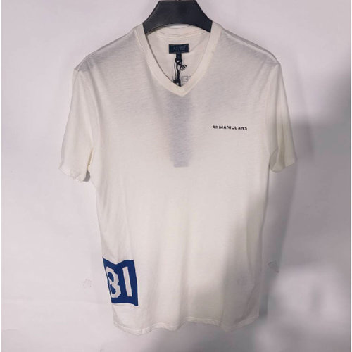 ARMANIJEANS/阿瑪尼牛仔/白色男士短袖T恤（瑕疵折扣）