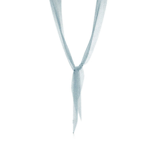 Tiffany & Co./蒂芙尼  ElsaPeretti?系列純銀網(wǎng)狀領(lǐng)帶形項鏈 10659515