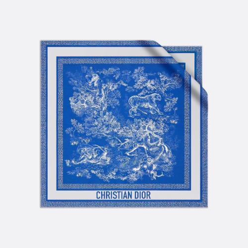  DIOR迪奧 22年春夏 女士 圍巾 Dior 印花方巾 21JOU070I602_C522