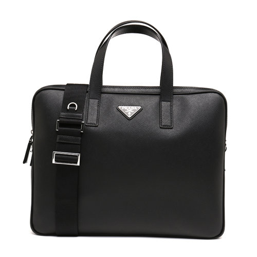 PRADA/普拉達(dá)21新款時(shí)尚潮流牛皮革公文包男士公文包2VE3689Z2F0