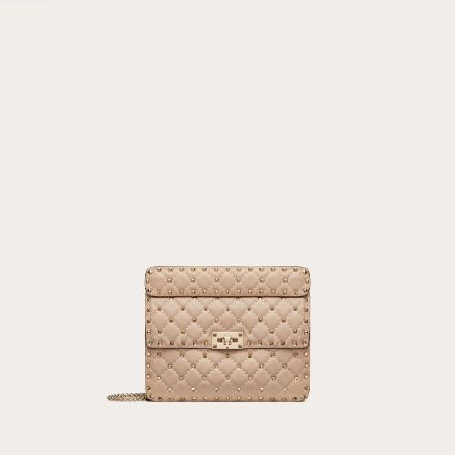  VALENTINO華倫天奴 22年春夏 女士 單肩包 ROCKSTUD?SPIKE 中號羊皮手袋 ZW2B0122NAPP45 預(yù)定商品1-3周發(fā)貨