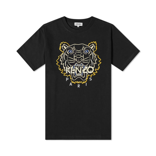 KENZO/高田賢三 男士純色經(jīng)典字母徽標虎頭印花裝飾圓領(lǐng)短袖上衣T恤 FC55TS2194YH 多色可選