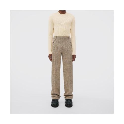  BV葆蝶家 22年秋冬 男士 休閑褲 pantalon droit en laine de moyenne epaisseur a motif chev