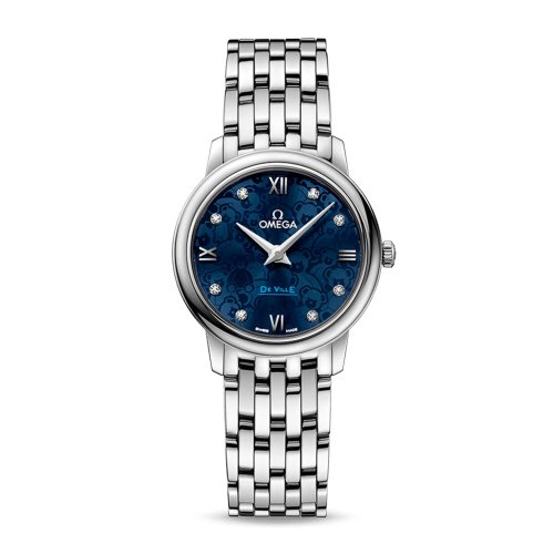 OMEGA/歐米茄 碟飛系列 典雅 奧比斯 精鋼 鉆石刻度 石英機(jī)芯 女士腕表 424.10.27.60.53.003