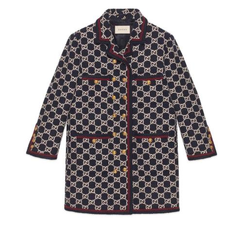  GUCCI古馳 22年秋冬 女士 GG 花呢大衣 577448 ZAAMP 4447