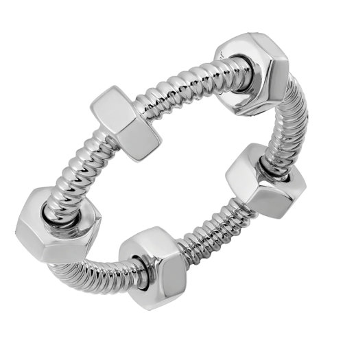 CARTIER/卡地亞  ECROU DE CARTIER 18K金白金螺絲釘戒指B4227400