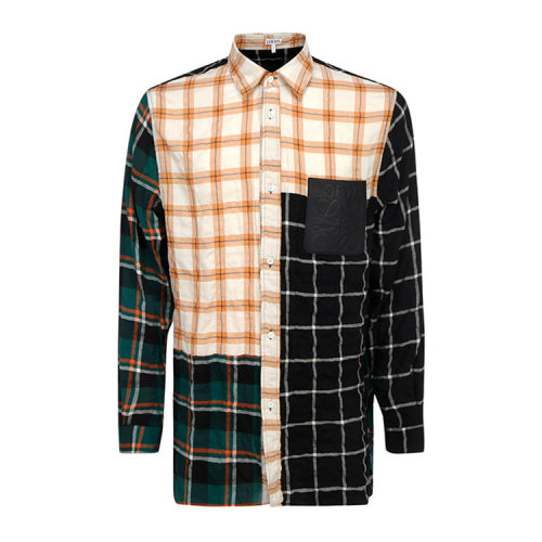 LOEWE/羅意威 時(shí)尚百搭 男士 混色棉質(zhì)長(zhǎng)袖襯衫 H526Y05W01-9990 HJH0034C