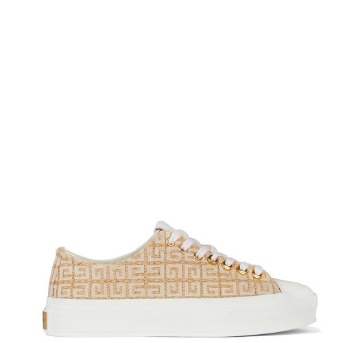 Givenchy/紀(jì)梵希 22年秋冬新款 City Sport系列 女士米色織物面料老花圖案刺繡運動鞋BE001NE1CV-250