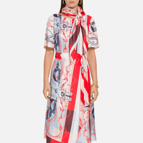 St.John/盛薔海員印花女士連衣裙K11YW02