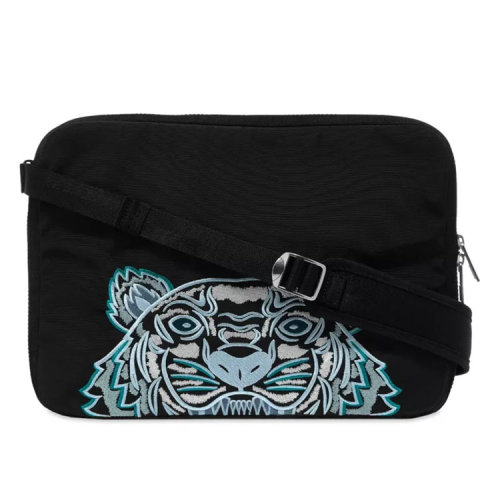 KENZO/高田賢三 凱卓男包 男士 黑色虎頭印花斜挎包單肩包 FA65SF308F20.99E