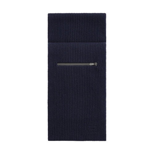 HERMES/愛馬仕 22年早春新款 City Pocket系列 男士深藍(lán)色羊絨羊毛混紡圍巾H393786T01